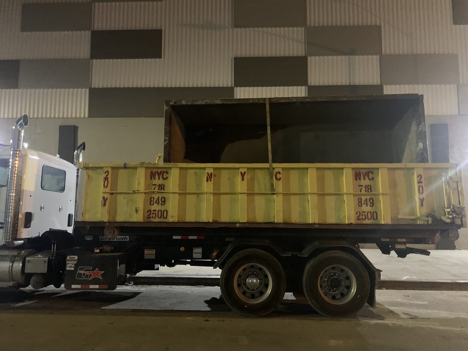 JBS 20 yard NYC dumpster same-day night haul